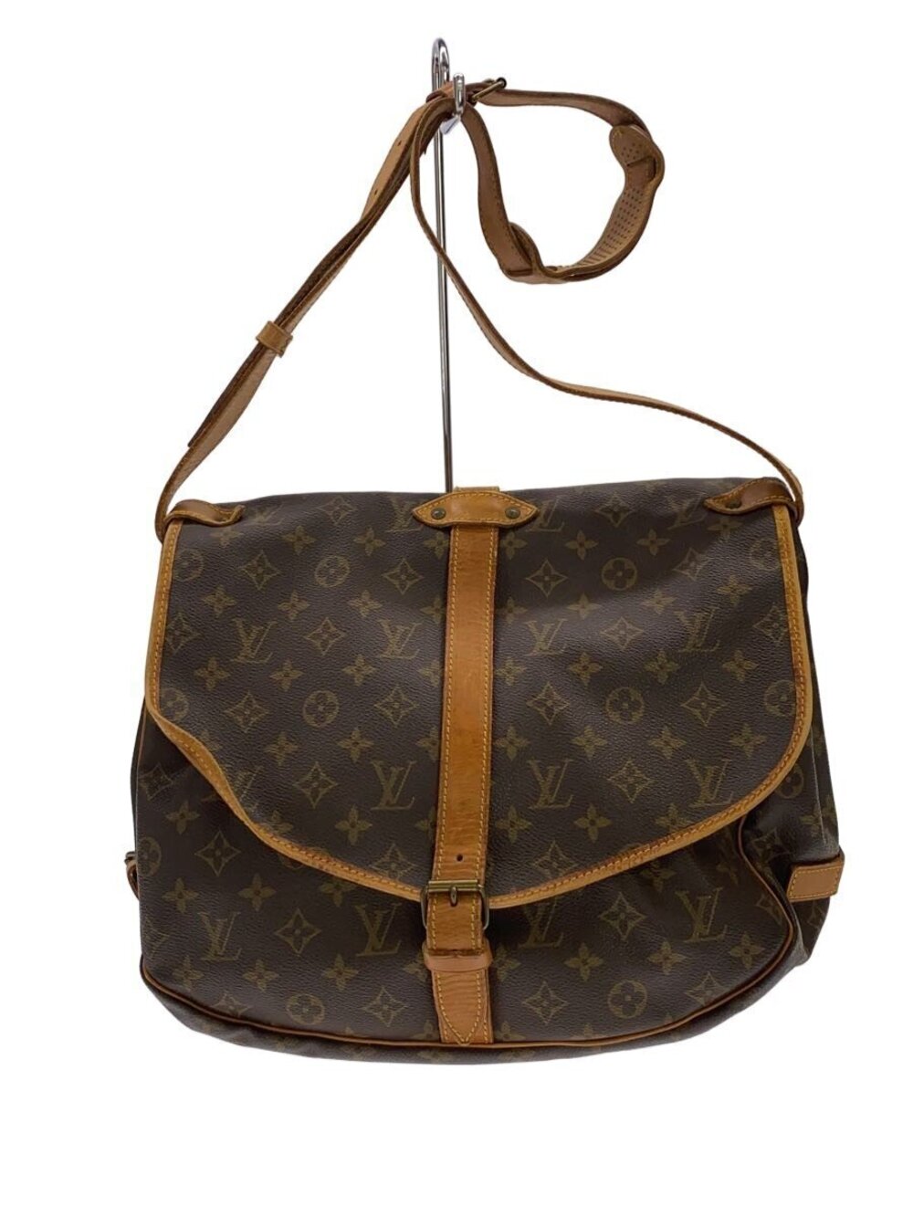 LOUIS VUITTON Saumur Canvas Brown All over